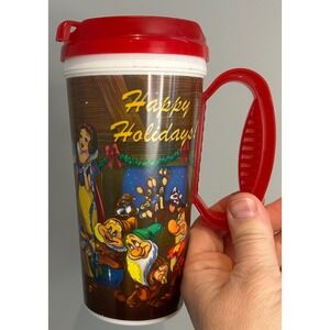 Disney Resort Snow White Seven Dwarfs Happy Holidays‎ Refillable Mug